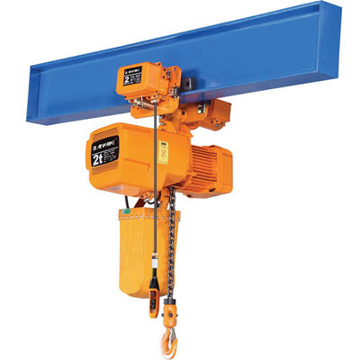 Palăng xích điện điều khiển từ xa 220v 10 tấn có xe đẩy